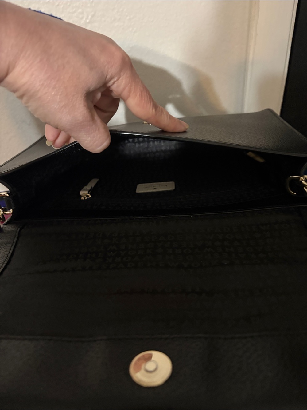 kate spade Black Crossbody with Ivory Bow Accent - Picture 7 of 7